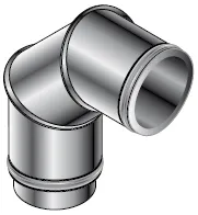 Dubbelwandige rookgasbocht 90°, Isoleco DP 25 DP 624, 130/80mm